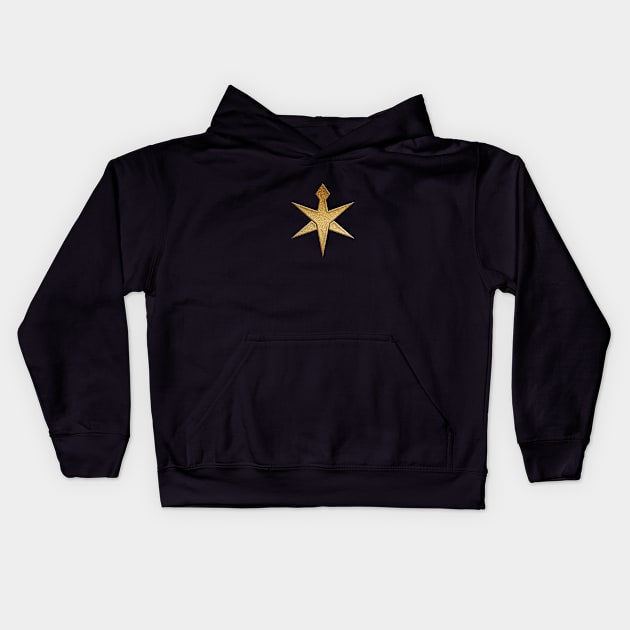 Chiba Prefecture Symbol in Gold Faux Kids Hoodie by Takeda_Art